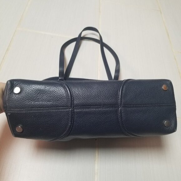 Kate Spade Navy Blue Leather Tote - Picture 14 of 15